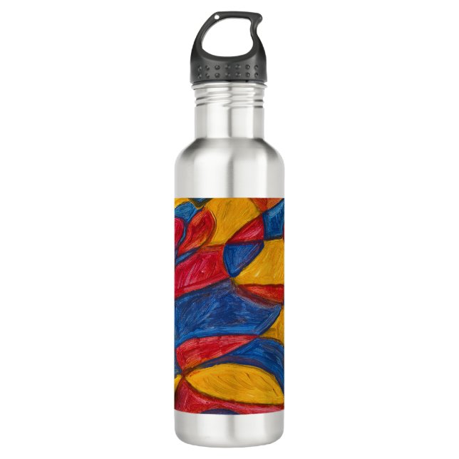 BOTELLA DE AGUA DE DISEÑO ARTÍSTICO DE PAULA REILL (Anverso)