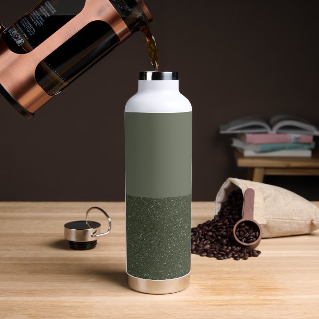 Botella de agua de dos tonos verde personalizar Mo (Café)