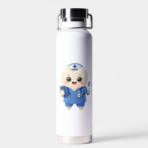Botella de agua de enfermera de dientes linda Re