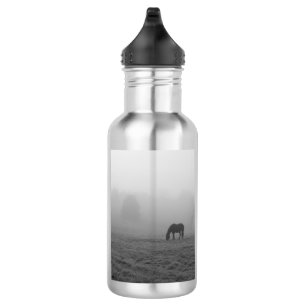 Botella de agua de escala de grises Hazzy Grazing