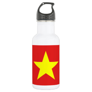 Botella de agua de estrella amarilla de la bandera