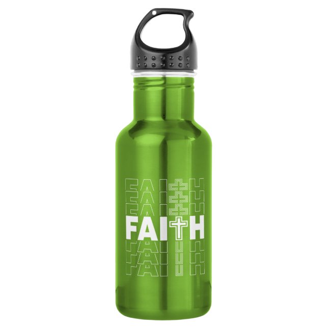 Botella de agua de fe cristiana (Anverso)