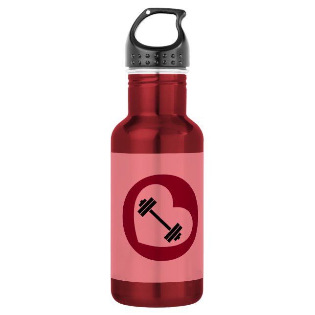 Botella de agua de fitness. (Anverso)