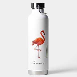 Botella de agua de flamenco hermoso