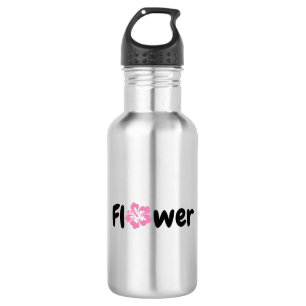 Botella de agua de flores