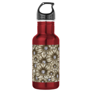 Botella de agua de flores de diamante