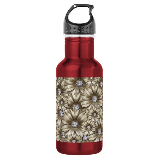 Botella de agua de flores de diamante (Anverso)