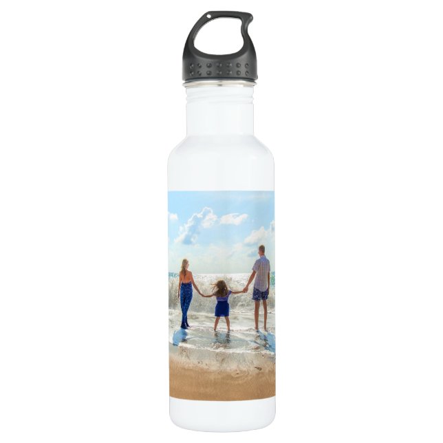 Botella de agua de fotos personalizado con tus fot (Anverso)