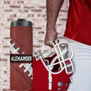 Botella de agua de fútbol americano personalizada