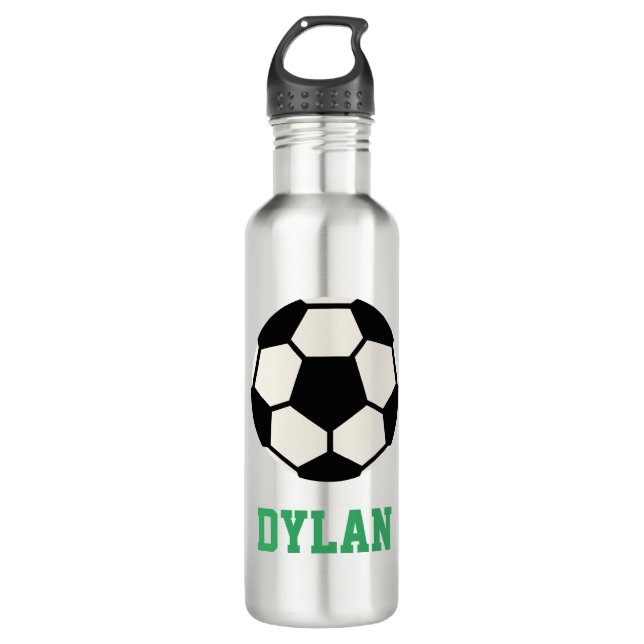 Botella de agua de fútbol personalizada (Anverso)
