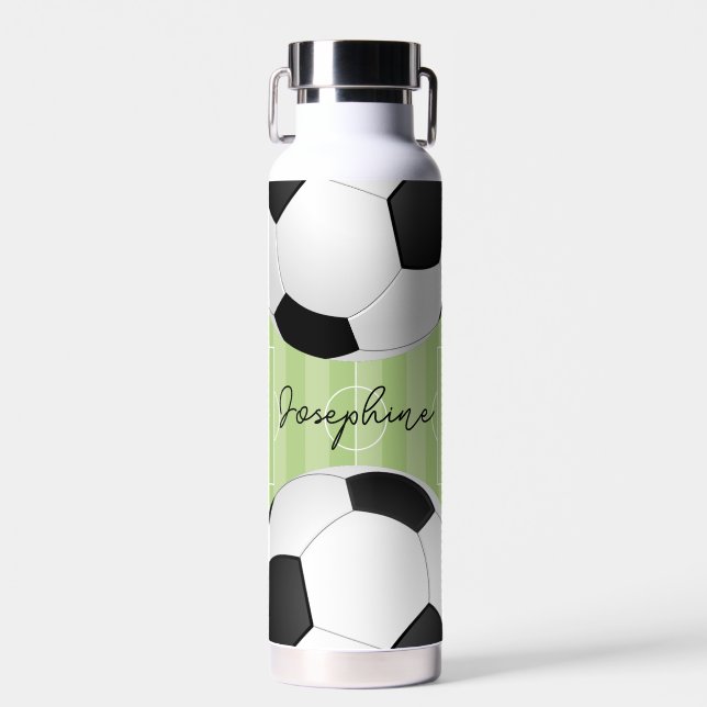 Botella de agua de fútbol personalizada – Deportes (Delantero)