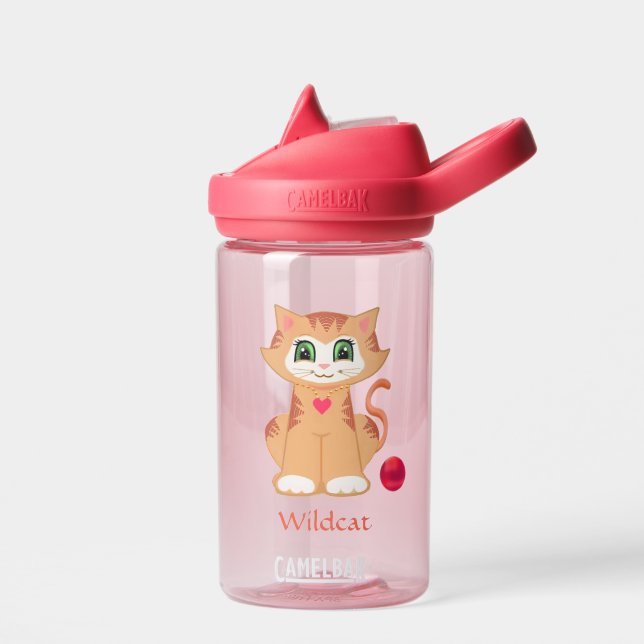 Botella de agua de gato atigrado lindo (Izquierdo)