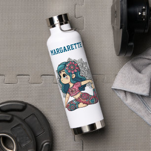 botella de agua de gimnasio para chica de yoga lin