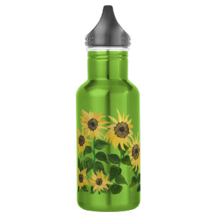 Botella de agua de girasol