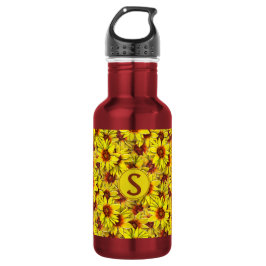 Botella de agua de girasol