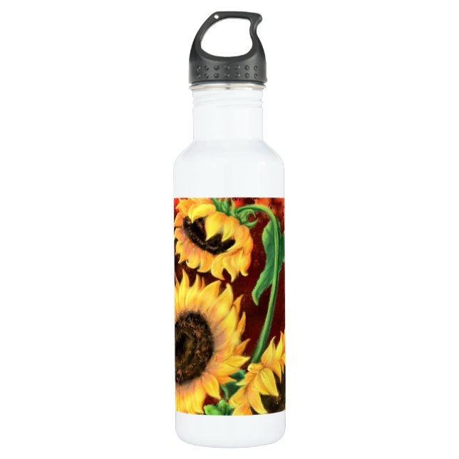 Botella de agua de girasol (Anverso)