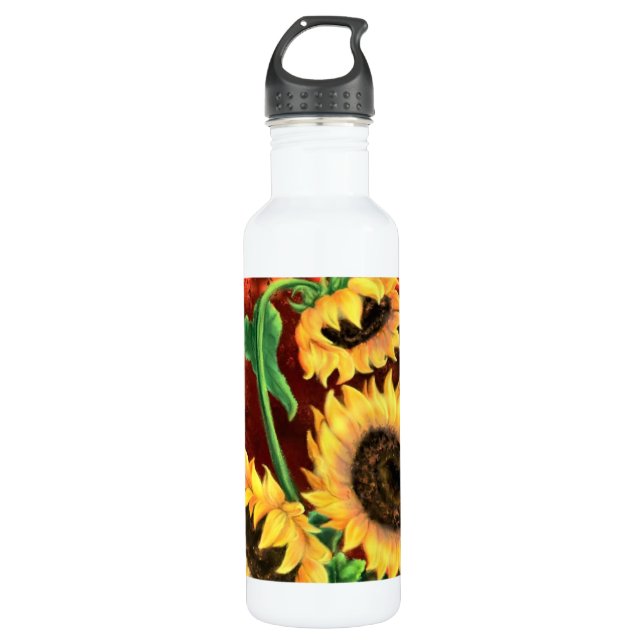 Botella de agua de girasol (Anverso)