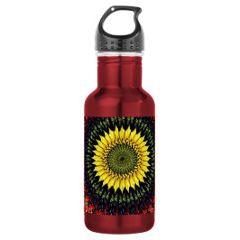 Botella de agua de girasol de cosecha