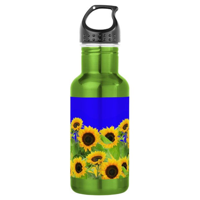 Botella de agua de girasoles (Anverso)