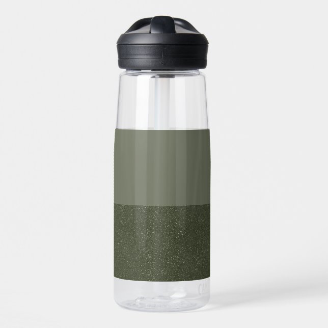 Botella de agua de gradiente verde Moss personaliz (Delante)