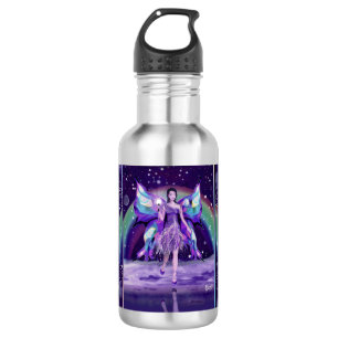 Botella de agua de Hada de Lluvia Púrpura