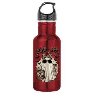 Botella de agua de Halloween Fantasma Leopardo Boo