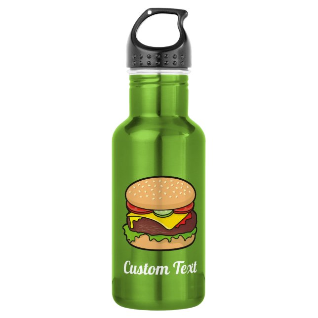 Botella de agua de hamburguesa con queso (Anverso)