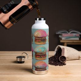 Botella de agua de hamburguesas hermosas
