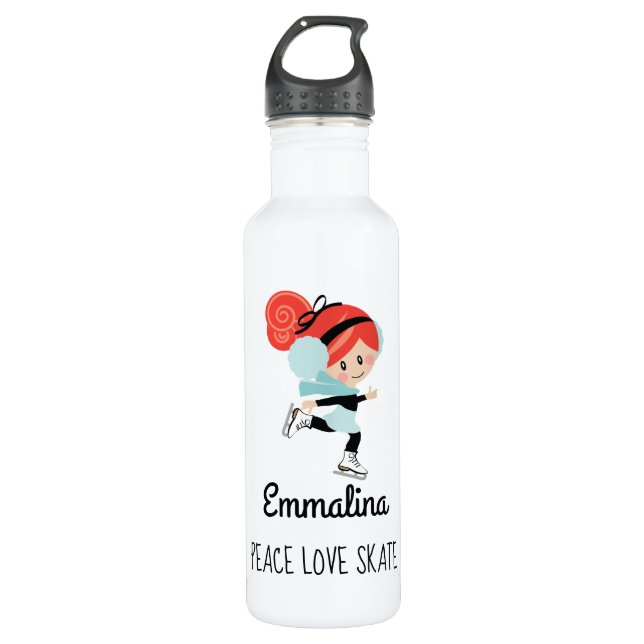 Botella de agua de hielo Redhead Peace Love Skate (Anverso)