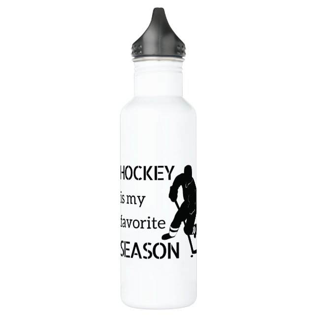 Botella de agua de hockey negra temporada favorita (Izquierda)