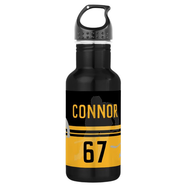 Botella de agua de hockey personalizada (Anverso)
