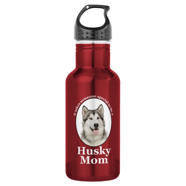 Botella de agua de Husky Mom (Anverso)