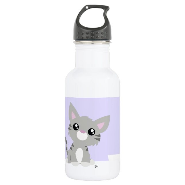 Botella de agua de Kitty Gris Cute (Anverso)