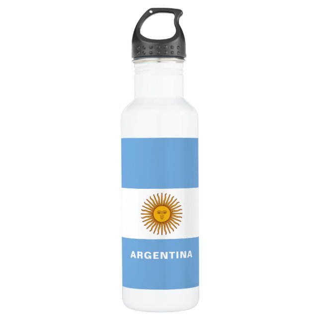 Botella de agua de la bandera de la Argentina (Anverso)