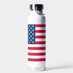 Botella de agua de la bandera de los Estados Unido<br><div class="desc">Estados Unidos - Estados Unidos de América - Bandera - Patriótico - Día de la Independencia - 4 de julio - Personalizable - Elegir / Añadir su texto único / color / imagen - Hacer su regalo especial - Redimensionar y mover o eliminar y agregar elementos / imágenes con herramienta...</div>