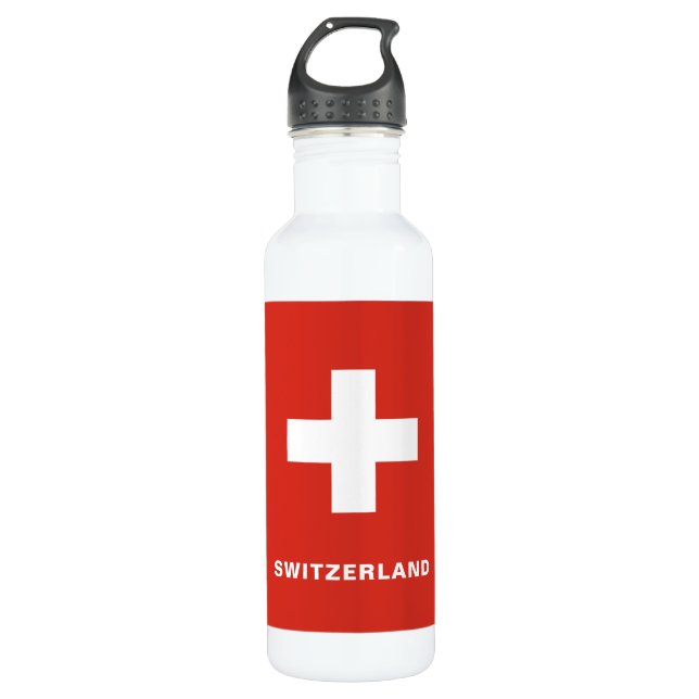 Botella de agua de la bandera de Suiza (Anverso)