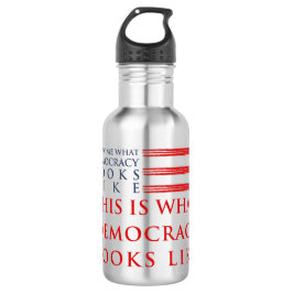 Botella de agua de la democracia