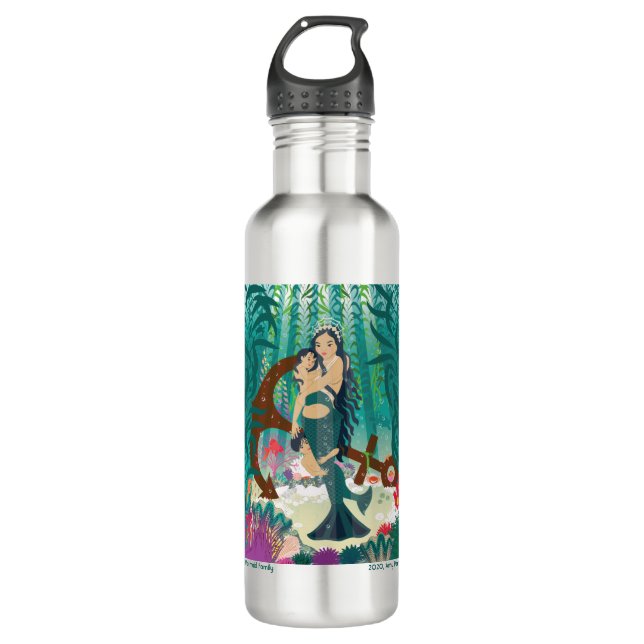 Botella de agua de la familia Mermaid (Anverso)