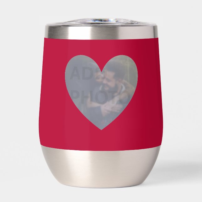 Botella de agua de la foto de Love Heart (Frente)