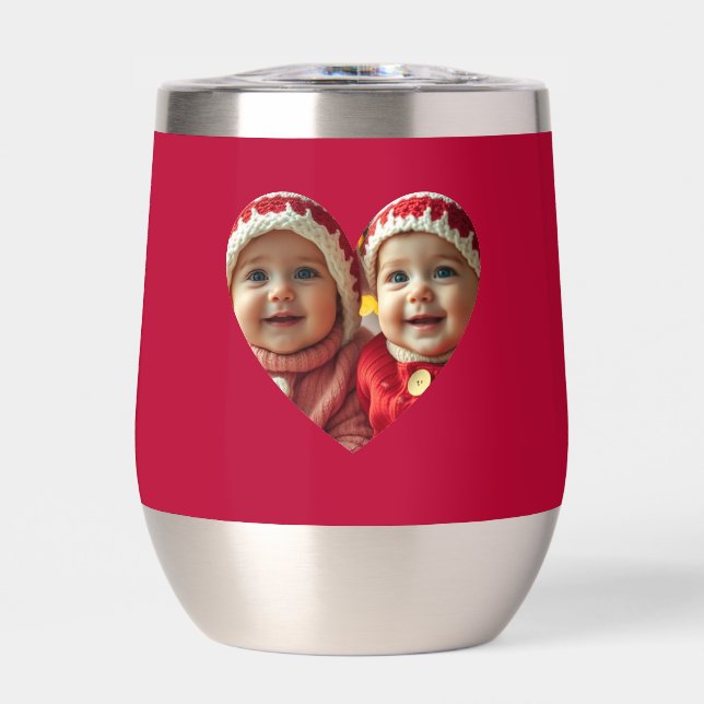 Botella de agua de la foto de Love Heart (Frente)