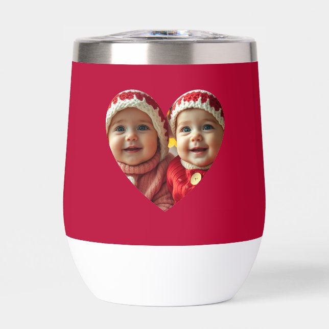 Botella de agua de la foto de Love Heart (Frente)