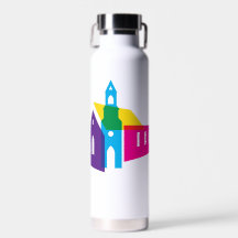 Botella de agua de la Iglesia del Arcoíris