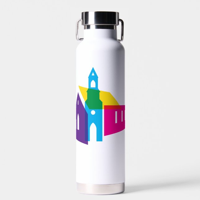 Botella de agua de la Iglesia del Arcoíris (Delantero)