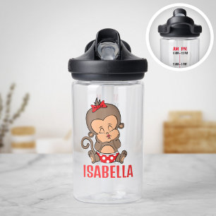 Botella de agua de la línea de tiempo de los monos