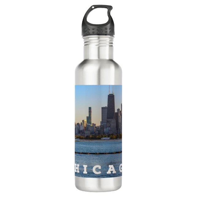 Botella de agua de la Línea Skyline de Chicago (Anverso)