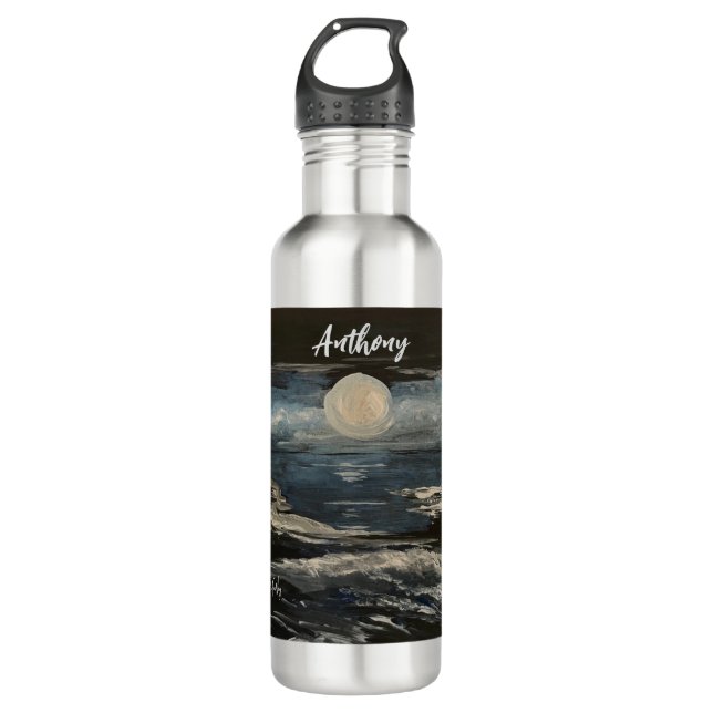 Botella de agua de la Luna Azul (Anverso)