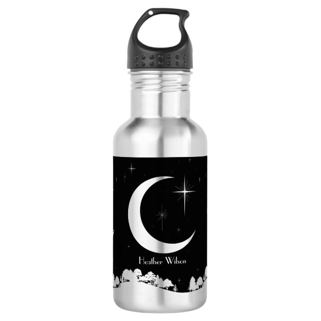 Botella de agua de la luna con nombre (Anverso)