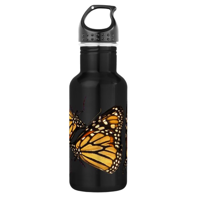 Botella de agua de la mariposa de monarca 18oz (Anverso)
