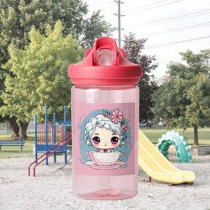 Botella de agua de la muñeca Cute Tea Cup