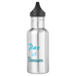 Botella de agua de la paz y todo lo bueno francisc